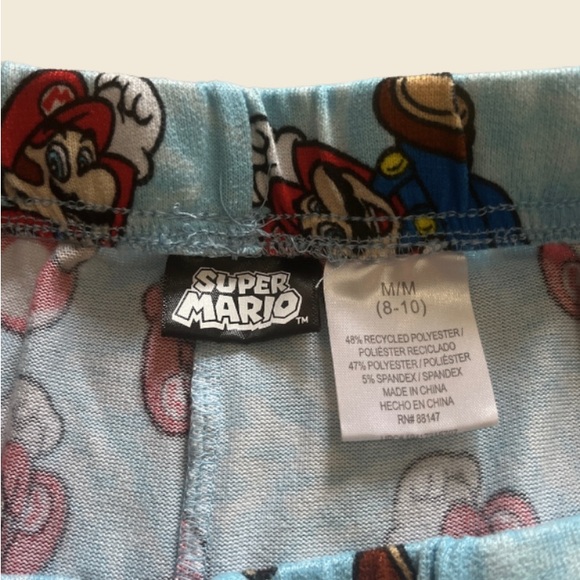 Super Mario Pajama Shorts Size M - Picture 2 of 3